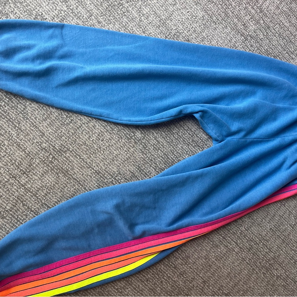 Colorful Striped Blue Sweatpants